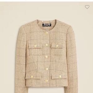 J Crew Isabelle lady jacket in tweed English plaid